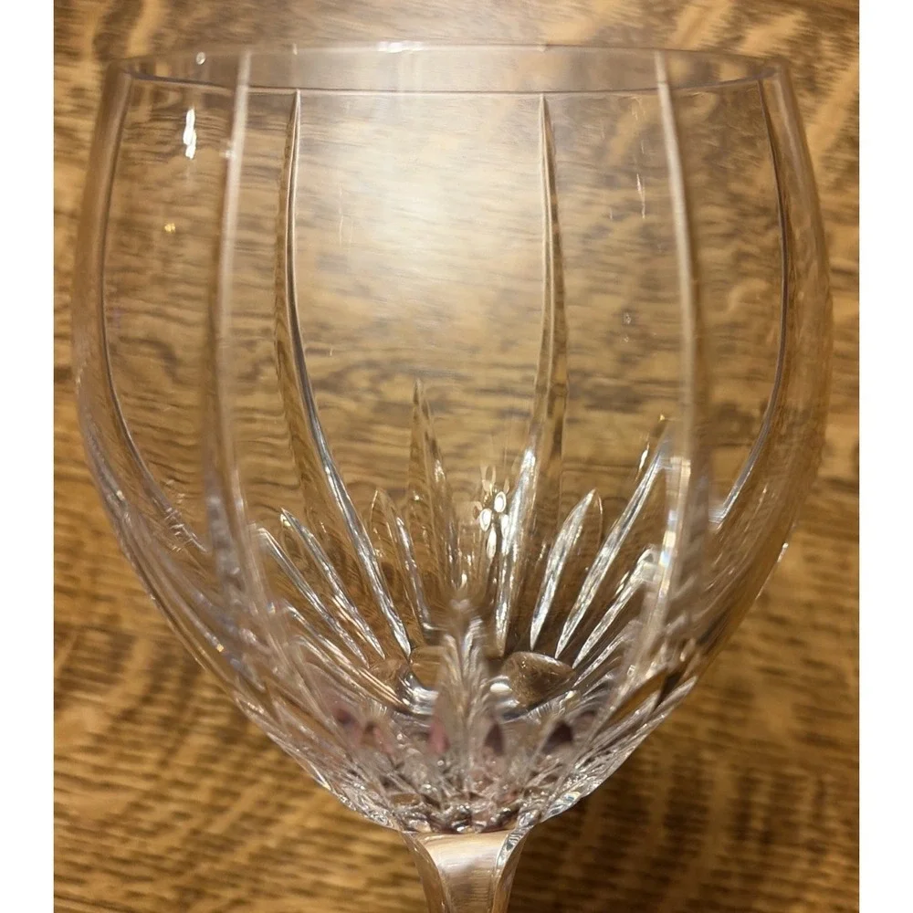 Mikasa Crystal Arctic Lights TWO Grand Goblets 9" - Picture 8 of 9